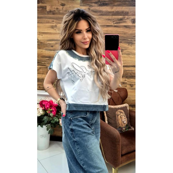 Тениска demi в бяло